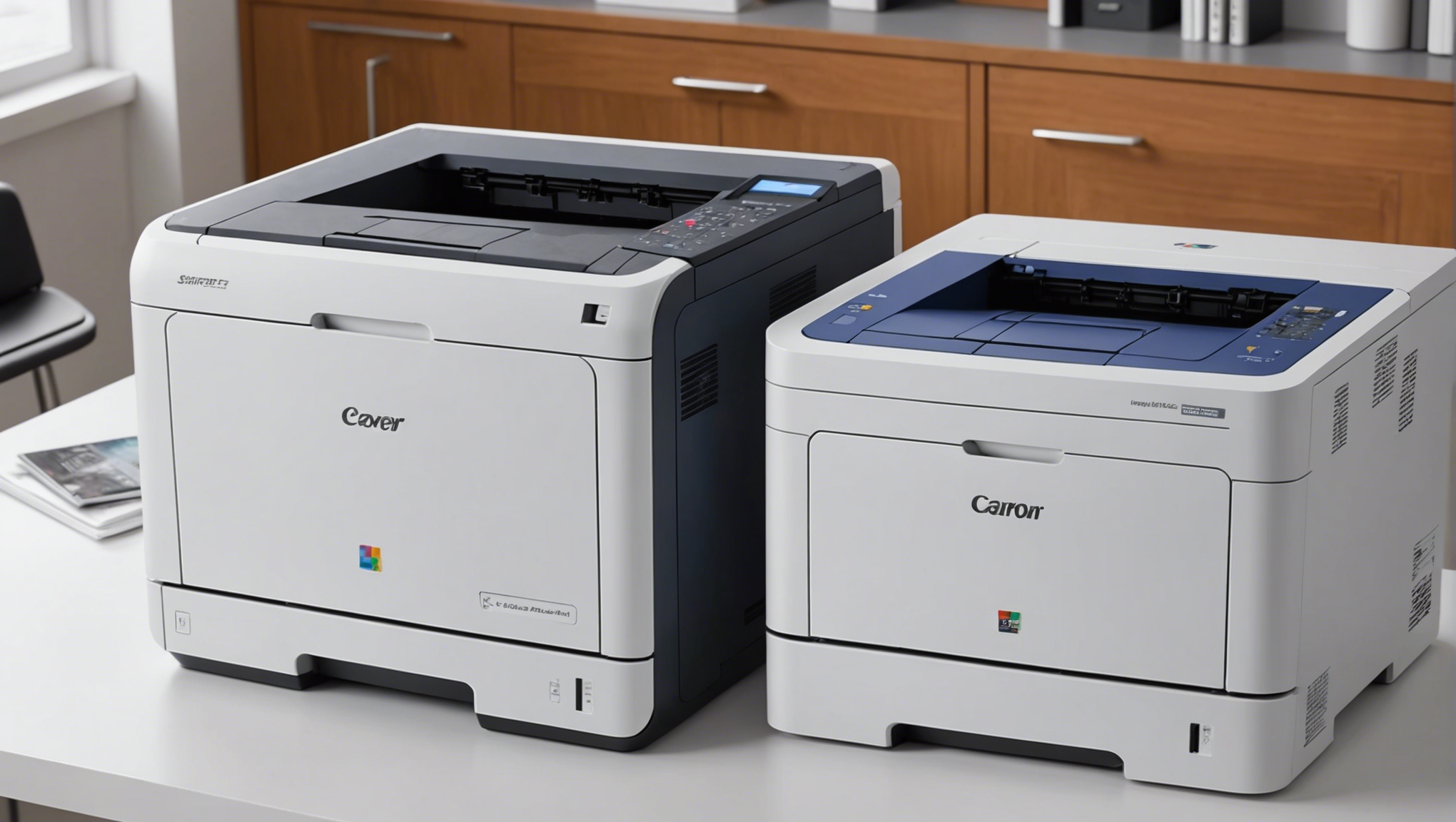 découvrez les imprimantes professionnelles à prix abordables: comparez les avantages des imprimantes laser couleur et monochrome pour répondre à vos besoins d'impression.